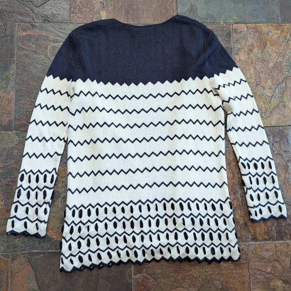 TORY BURCH silk cardigan sweater M L - Picture 8 of 12